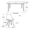 Happy-Garden-Ensemble-Table-Extensible-160200cm-et-6-chaises-scandinave-Blanc-Nora-0-2 Happy Garden Ensemble Table Extensible 160/200cm et 6 chaises scandinave Blanc Nora