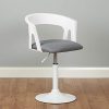 Hartleys-Chaise-de-Bureau-Pivotant-Blanc-Gris-0-1 Hartleys Chaise de Bureau Pivotant Blanc & Gris