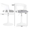 Hartleys-Chaise-de-Bureau-Pivotant-Blanc-Gris-0-3 Hartleys Chaise de Bureau Pivotant Blanc & Gris