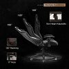 Hbada Chaise Gaming Inclinable, Fauteuil de Bureau Gamer, Siège Pivotante avec Appui-tête et Oreiller Lombaire, Hauteur et Accoudoirs Réglable