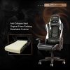 Hbada Chaise Gaming Inclinable, Fauteuil de Bureau Gamer, Siège Pivotante avec Appui-tête et Oreiller Lombaire, Hauteur et Accoudoirs Réglable