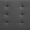 IDIMEX Lit Double pour Adulte Mathieu Couchage 140 x 190 cm avec sommier 2 Places / 2 Personnes, tête et Pied de lit capitonnés, revêtement synthétique Gris