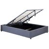 IDMarket-Lit-Coffre-Miami-PVC-Gris-avec-sommier-160-x-200-cm-0-2 IDMarket - Lit Coffre Miami PVC Gris avec sommier 160 x 200 cm