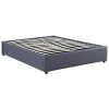 IDMarket-Lit-Coffre-Miami-PVC-Gris-avec-sommier-160-x-200-cm-0-3 IDMarket - Lit Coffre Miami PVC Gris avec sommier 160 x 200 cm