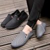 IMJONO Printemps Chaussures Hommes Baskets Mode Mesh Respirant Casual Shoes Slip-on haussures de Bateau de Conduite Chaussures Confortable légères Fond Plat Chaussures Pas Cher