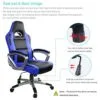 IntimaTe WM Heart Racing Chaise de Gamer Professionnel Siège de Bureau Fauteuil de Gaming Ergonomique Dossier Haut Inclinable en Similicuir pour PC Joueur