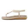 JIANKE Sandales Femme Plates Été Bohème Sandales Confortables Chaussures pour Plage Vacances