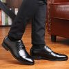 JOYTO Chaussure Homme Cuir, Lacets Derby Mariage Dressing Oxford Business Cuir Vernis Brogue Vintage Noir Marron Rouge 37-47EU