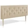 Marckonfort-Tte-de-lit-Oslo-capitonne-Tissu-Beige-grill-paisseur-Totale-de-8-cm-0 Marckonfort Tête de lit Oslo, capitonnée Tissu Beige grillé, Épaisseur Totale de 8 cm