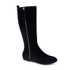 MaxMuxun-Femmes-Chaussures-Bottes-Plates-Classique-en-Daim-matelass-avec-Fermeture--glissire-0 MaxMuxun Femmes Chaussures Bottes Plates Classique en Daim matelassé avec Fermeture à glissière