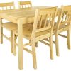 Merkell-Table-en-pin-avec-4-chaises-en-Bois-Naturel-Table-a-Manger-Set-pour-Salon-Cuisine-terrasse-Table-a-Manger-Classic-Pine-0 Merkell Table en pin avec 4 chaises en Bois Naturel Table a Manger Set pour Salon Cuisine terrasse, Table a Manger Classic Pine