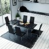 Mobilier-Deco-Ensemble-table-Manger-6-chaises-chaises-Noir-0-0 Mobilier Deco Ensemble tableà Manger + 6 chaises chaises Noir