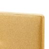 Mobilier Deco Lit scandinave 2 Personnes en Tissu Jaune avec sommier 160 x 200 cm ZIKO