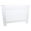 MonsterShop Cache Radiateur à Motif Grillagé en MDF Blanc de 111,5cm de Large x 82cm de Haut x 18,8cm de Profondeur