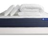 Pack prêt à Dormir Matelas Latex et Mémoire de Forme ACTILATEX Sleep 180x200 cm + sommier KIT Blanc + 2 oreillers + Couette - Epaisseur : 22 cm - Confort : Equilibré