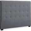 Paris-Prix-Tte-De-Lit-Capitonne-en-Tissu-Amor-160cm-Gris-0-0 Paris Prix - Tête De Lit Capitonnée en Tissu Amor 160cm Gris