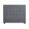 Paris-Prix-Tte-De-Lit-Capitonne-en-Tissu-Amor-160cm-Gris-0 Paris Prix - Tête De Lit Capitonnée en Tissu Amor 160cm Gris