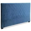 Paris-Prix-Tte-De-Lit-en-Velours-Jones-160cm-Bleu-0-0 Paris Prix - Tête De Lit en Velours Jones 160cm Bleu