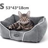 Pecute Panier Chien, Lit pour Chien, Panier pour Chien, Grand Panier Lit pour Chien Chat Animaux Favoris Coussin Amovible Gris Chaud Lavable en Machine
