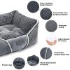 Pecute Panier Chien, Lit pour Chien, Panier pour Chien, Grand Panier Lit pour Chien Chat Animaux Favoris Coussin Amovible Gris Chaud Lavable en Machine