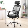 PetHot-Assise-Dos-Haut-Rglage-de-La-Hauteur-Chaise-de-Bureau-dordinateur-de-Bureau-avec-Support-de-tte-Chrome-Assise-en-Maille-Ventiler-0-1 PetHot Assise Dos Haut Réglage de La Hauteur Chaise de Bureau d'ordinateur de Bureau avec Support de tête Chrome Assise en Maille Ventiler