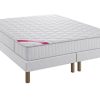 Relaxima Expert ensemble Sommier + Matelas ressorts ensachés Simmons, Blanc, 160x200
