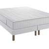 Relaxima Expert ensemble Sommier + Matelas ressorts ensachés Simmons, Blanc, 160x200