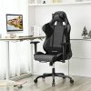 SONGMICS-Chaise-Gamer-Fauteuil-de-Bureau-Racing-Sport-avec-Support-Lombaire-et-Coussin-Noir-Gris-RCG02G-0-0 SONGMICS Chaise Gamer Fauteuil de Bureau Racing Sport avec Support Lombaire et Coussin Noir, Gris RCG02G