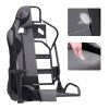 SONGMICS-Chaise-Gamer-Fauteuil-de-Bureau-Racing-Sport-avec-Support-Lombaire-et-Coussin-Noir-Gris-RCG02G-0-2 SONGMICS Chaise Gamer Fauteuil de Bureau Racing Sport avec Support Lombaire et Coussin Noir, Gris RCG02G
