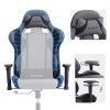 SONGMICS-Chaise-Gamer-Fauteuil-de-Bureau-Racing-Sport-avec-Support-Lombaire-et-Coussin-Noir-Gris-RCG02G-0-3 SONGMICS Chaise Gamer Fauteuil de Bureau Racing Sport avec Support Lombaire et Coussin Noir, Gris RCG02G