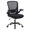 SONGMICS-Fauteuil-de-bureau-avec-accoudoir-rabattable-Chaise-de-bureau-en-toile-Sige-pivotant--360-support-lombaire-rglable-gain-de-place-Noir-OBN37BK-0 SONGMICS Fauteuil de bureau avec accoudoir rabattable, Chaise de bureau en toile, Siège, pivotant à 360°, support lombaire réglable, gain de place, Noir OBN37BK