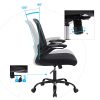 SONGMICS-Fauteuil-de-bureau-avec-accoudoir-rabattable-Chaise-de-bureau-en-toile-Sige-pivotant--360-support-lombaire-rglable-gain-de-place-Noir-OBN37BK-0-2 SONGMICS Fauteuil de bureau avec accoudoir rabattable, Chaise de bureau en toile, Siège, pivotant à 360°, support lombaire réglable, gain de place, Noir OBN37BK