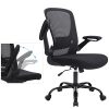 SONGMICS-Fauteuil-de-bureau-avec-accoudoir-rabattable-Chaise-de-bureau-en-toile-Sige-pivotant--360-support-lombaire-rglable-gain-de-place-Noir-OBN37BK-0-3 SONGMICS Fauteuil de bureau avec accoudoir rabattable, Chaise de bureau en toile, Siège, pivotant à 360°, support lombaire réglable, gain de place, Noir OBN37BK