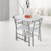Set-de-Salle--Manger-Table-avec-2-Chaises-Table-de-Bar-avec-tagre-de-Rangement-Ensemble-de-Table-et-Chaises-pour-Salle--Manger-3-Pices-Comprenant-1-Table-et-2-Tabourets-Structure-en-Mtal-Robuste-0 Set de Salle à Manger Table avec 2 Chaises Table de Bar avec Étagère de Rangement Ensemble de Table et Chaises pour Salle à Manger 3 Pièces Comprenant 1 Table et 2 Tabourets Structure en Métal Robuste
