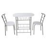 Set-de-Salle--Manger-Table-avec-2-Chaises-Table-de-Bar-avec-tagre-de-Rangement-Ensemble-de-Table-et-Chaises-pour-Salle--Manger-3-Pices-Comprenant-1-Table-et-2-Tabourets-Structure-en-Mtal-Robuste-0-2 Set de Salle à Manger Table avec 2 Chaises Table de Bar avec Étagère de Rangement Ensemble de Table et Chaises pour Salle à Manger 3 Pièces Comprenant 1 Table et 2 Tabourets Structure en Métal Robuste