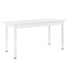 Set de salle à manger moderne avec table et 6 chaises blanc