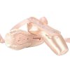 Soudittur Chaussures de Ballet de Pointe pour La Danse Classique en Rose avec Rubans de Satin et Protège-Orteils pour Ballerines Femme Fille(Prendre Une Taille au Dessus)