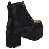 TUK-Shoes-Femmes-Noir-Lopard-Nosepurge-Boot-EU38-UKW5-0-0 T.U.K. Shoes Femmes Noir Léopard Nosepurge Boot EU38 / UKW5