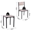Table-avec-2-chaises-style-industriel-acier-noir-MDF-coloris-bois-de-chne-0-1 Table avec 2 chaises style industriel acier noir MDF coloris bois de chêne