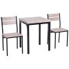 Table-avec-2-chaises-style-industriel-acier-noir-MDF-coloris-bois-de-chne-0-2 Table avec 2 chaises style industriel acier noir MDF coloris bois de chêne