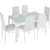 TecTake Table de Salle à Manger avec 6 chaises - diverses Couleurs