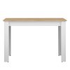 TemaHome Table à Manger Nice, Panneaux de Particules mélaminés, Blanc et chêne, 110x70x73 cm (LxLxH)
