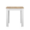 TemaHome Table à Manger Nice, Panneaux de Particules mélaminés, Blanc et chêne, 110x70x73 cm (LxLxH)