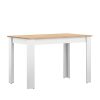 TemaHome Table à Manger Nice, Panneaux de Particules mélaminés, Blanc et chêne, 110x70x73 cm (LxLxH)