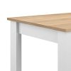 TemaHome Table à Manger Nice, Panneaux de Particules mélaminés, Blanc et chêne, 110x70x73 cm (LxLxH)
