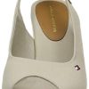 Tommy Hilfiger Iconic Elena Sling Back Wedge, Sandales Bout Ouvert Femme