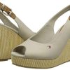 Tommy Hilfiger Iconic Elena Sling Back Wedge, Sandales Bout Ouvert Femme