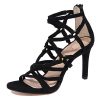 UNISA 2062J Sandalo Donna WATAJE Suede Black Sandal Woman