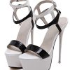 YOGLY-Femme-Escarpins-Bride-Cheville-Sexy-Talon-Aiguille-Plateforme-Epais-Chaussures-High-Heels-Club-Soiree-0-1 YOGLY Femme Escarpins Bride Cheville Sexy Talon Aiguille Plateforme Epais Chaussures High Heels Club Soiree