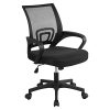 Yaheetech Chaise de Bureau à roulettes Maille Mesh Fauteuil Ordinateur Inclinable Pivotant Siège et Base Plus Larges Hauteur Réglable avec Accoudoirs